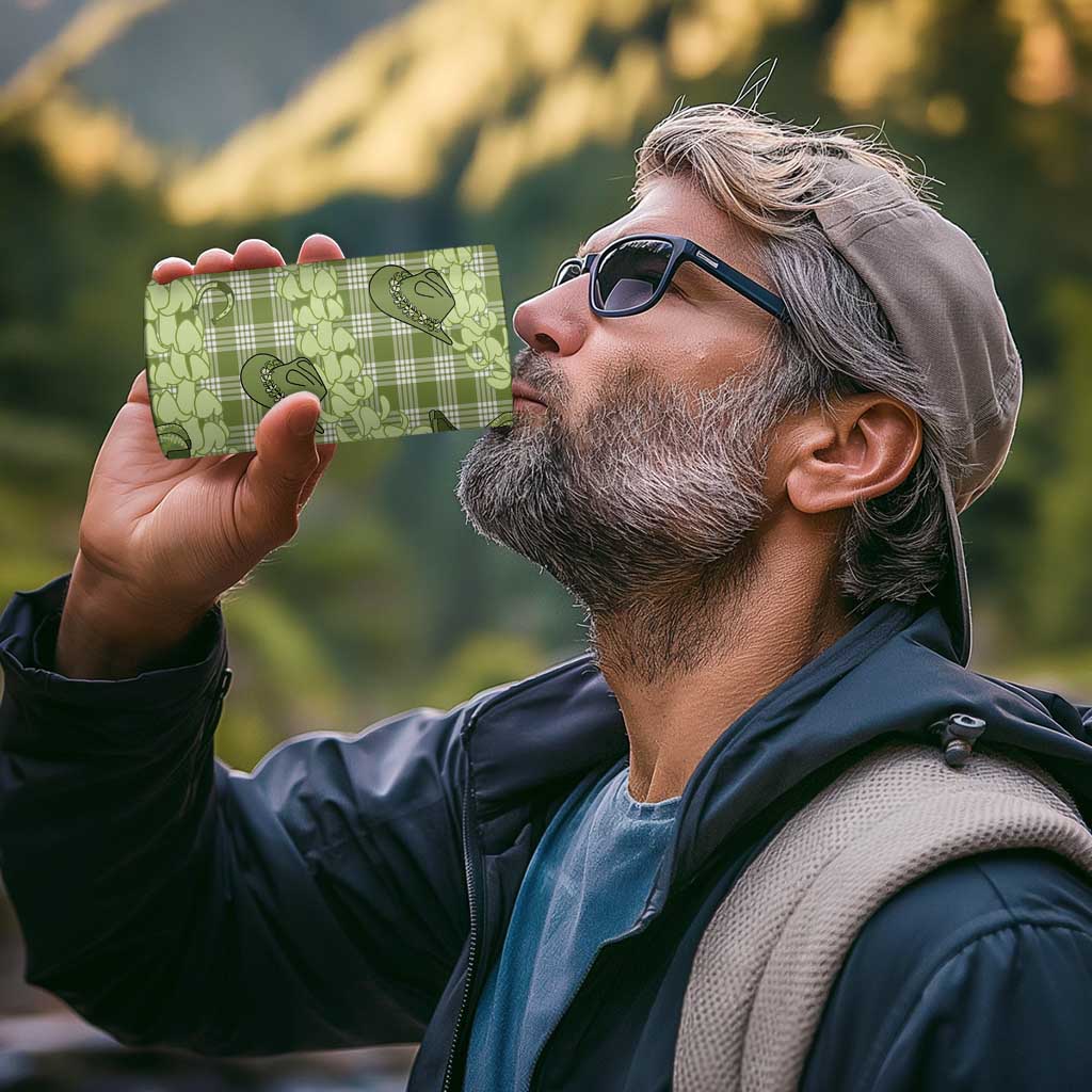 Lime Palaka Hawaii Cowboy 4 in 1 Can Cooler Tumbler Puakenikeni Lei Paniolo Papale Seamless Vibes LT14 - Polynesian Pride