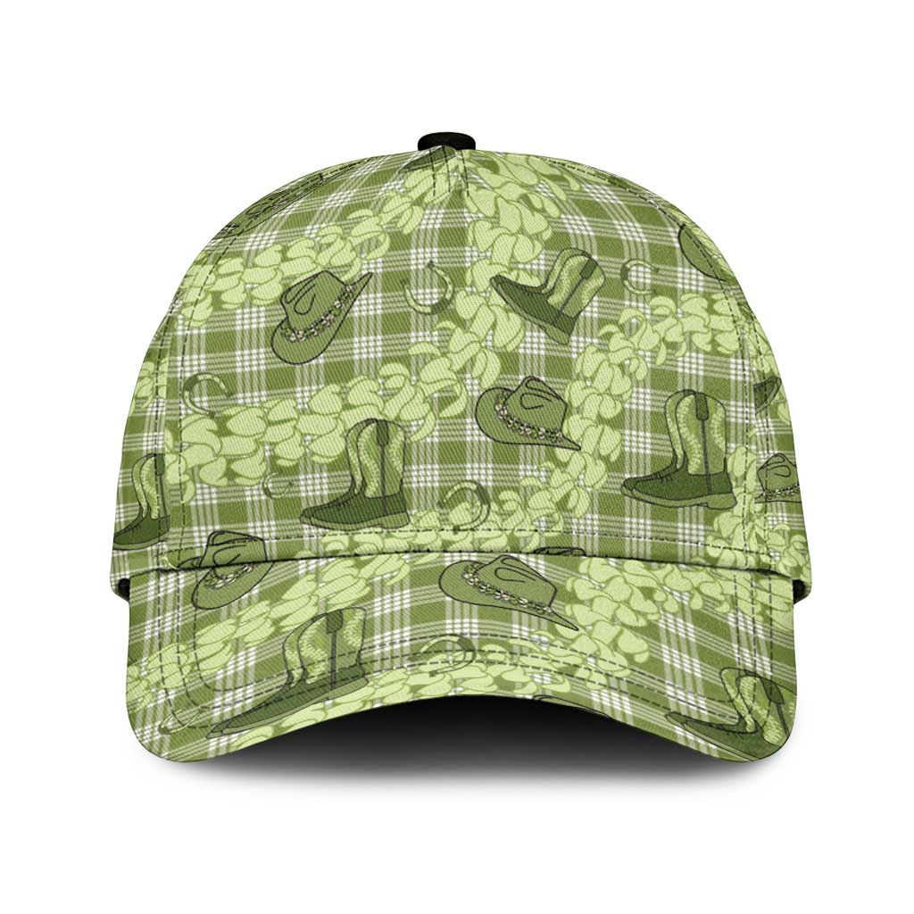 Lime Palaka Hawaii Cowboy Classic Cap Puakenikeni Lei Paniolo Papale Seamless Vibes - Polynesian Pride