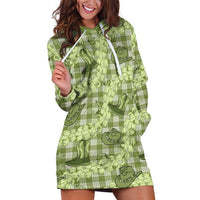 Lime Palaka Hawaii Cowboy Hoodie Dress Puakenikeni Lei Paniolo Papale Seamless Vibes LT14 Lime - Polynesian Pride