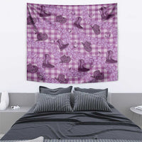 Purple Palaka Hawaii Cowboy Tapestry Puakenikeni Lei Paniolo Papale Seamless Vibes - Polynesian Pride