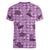 Purple Palaka Hawaii Cowboy Women V-Neck T-Shirt Puakenikeni Lei Paniolo Papale Seamless Vibes - Polynesian Pride