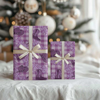Purple Palaka Hawaii Cowboy Wrapping Paper Puakenikeni Lei Paniolo Papale Seamless Vibes LT14 - Polynesian Pride