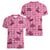Pink Palaka Hawaii Cowboy Women V-Neck T-Shirt Puakenikeni Lei Paniolo Papale Seamless Vibes - Polynesian Pride