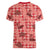 Red Palaka Hawaii Cowboy Women V-Neck T-Shirt Puakenikeni Lei Paniolo Papale Seamless Vibes - Polynesian Pride