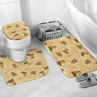 Yellow Palaka Hawaii Cowboy Bathroom Set Puakenikeni Lei Paniolo Papale Seamless Vibes - Polynesian Pride