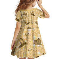 Yellow Palaka Hawaii Cowboy Family Matching Mermaid Dress and Hawaiian Shirt Puakenikeni Lei Paniolo Papale Seamless Vibes LT14 - Polynesian Pride