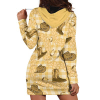 Yellow Palaka Hawaii Cowboy Hoodie Dress Puakenikeni Lei Paniolo Papale Seamless Vibes LT14 - Polynesian Pride
