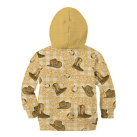 Yellow Palaka Hawaii Cowboy Kid Hoodie Puakenikeni Lei Paniolo Papale Seamless Vibes LT14 - Polynesian Pride