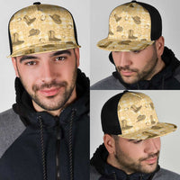 Yellow Palaka Hawaii Cowboy Mesh Trucker Cap Puakenikeni Lei Paniolo Papale Seamless Vibes - Polynesian Pride