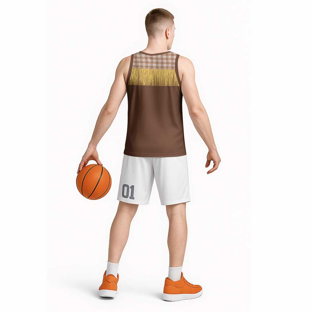 Aloha Hawaii Cowboy Custome Basketball Jersey Puakenikeni Lei Palaka Tassel Style LT14 - Polynesian Pride
