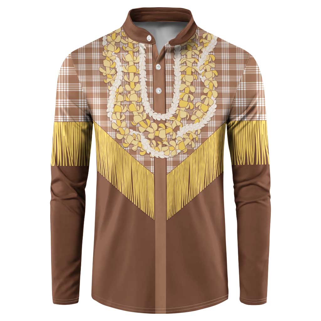 Aloha Hawaii Cowboy Custome Button Sweatshirt Puakenikeni Lei Palaka Tassel Style - Polynesian Pride