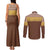 Aloha Hawaii Cowboy Custome Couples Matching Tank Maxi Dress and Long Sleeve Button Shirt Puakenikeni Lei Palaka Tassel Style - Polynesian Pride