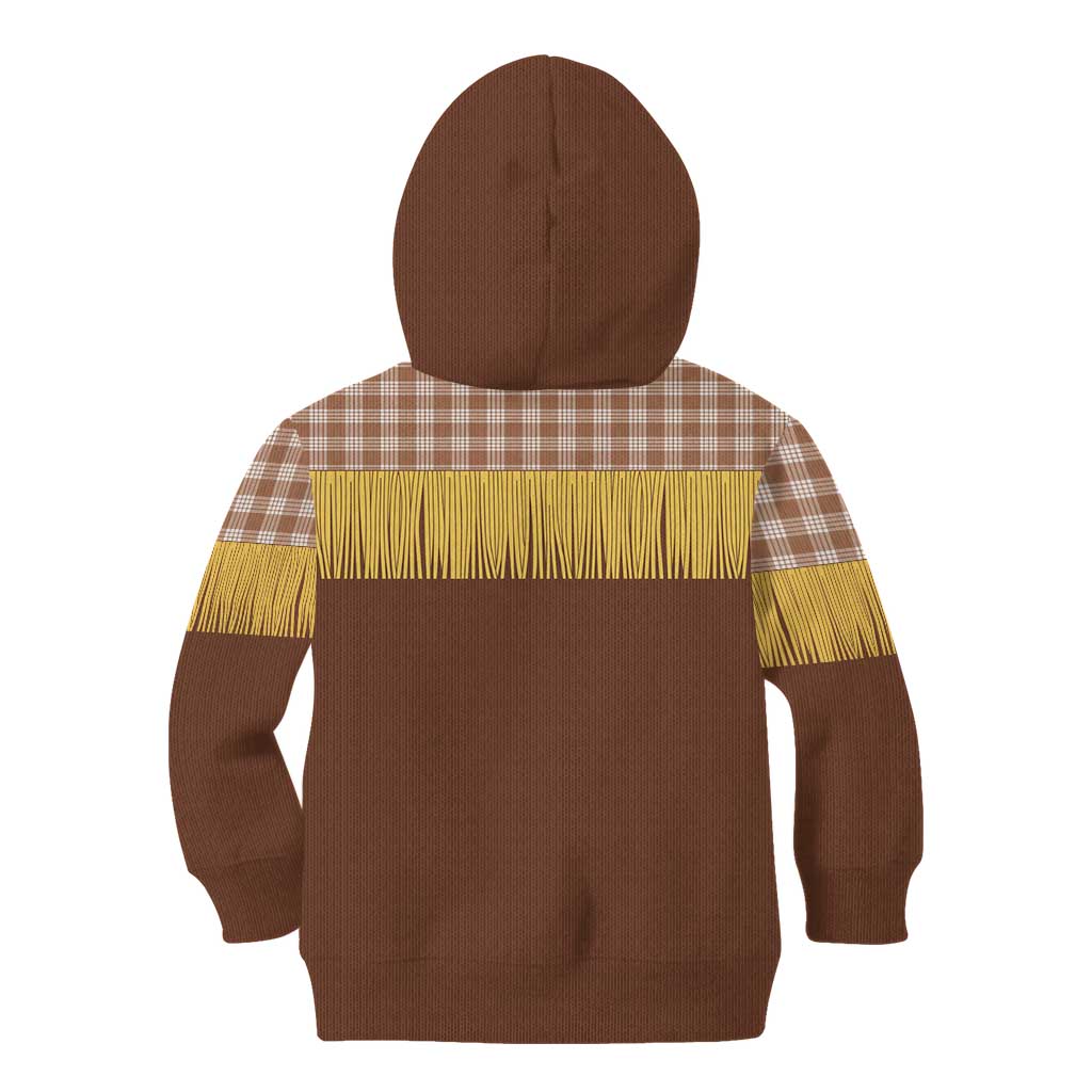 Aloha Hawaii Cowboy Custome Kid Hoodie Puakenikeni Lei Palaka Tassel Style - Polynesian Pride