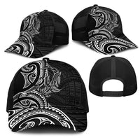 New Zealand Hammerhead Shark Mesh Trucker Cap Maori Haehae Mangopare Black LT14 - Polynesian Pride