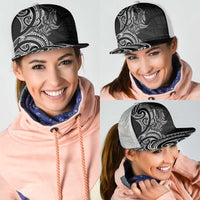 New Zealand Hammerhead Shark Mesh Trucker Cap Maori Haehae Mangopare Black LT14 - Polynesian Pride