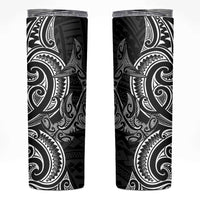 New Zealand Hammerhead Shark Skinny Tumbler Maori Haehae Mangopare Black LT14 Black - Polynesian Pride