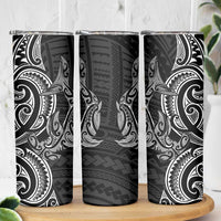 New Zealand Hammerhead Shark Skinny Tumbler Maori Haehae Mangopare Black LT14 - Polynesian Pride