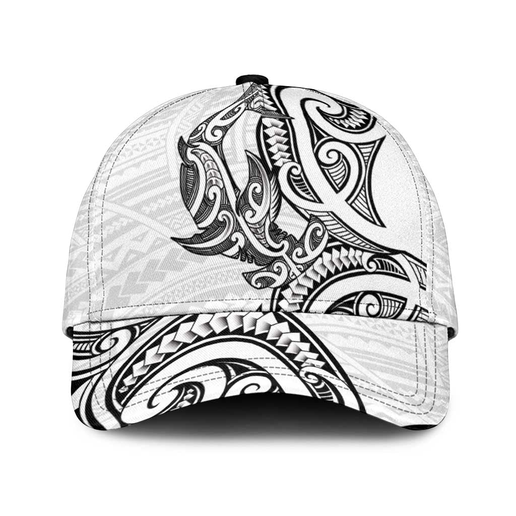 New Zealand Hammerhead Shark Classic Cap Maori Haehae Mangopare White - Polynesian Pride