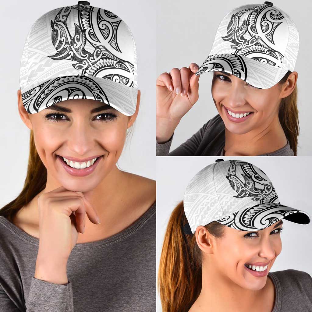 New Zealand Hammerhead Shark Classic Cap Maori Haehae Mangopare White - Polynesian Pride