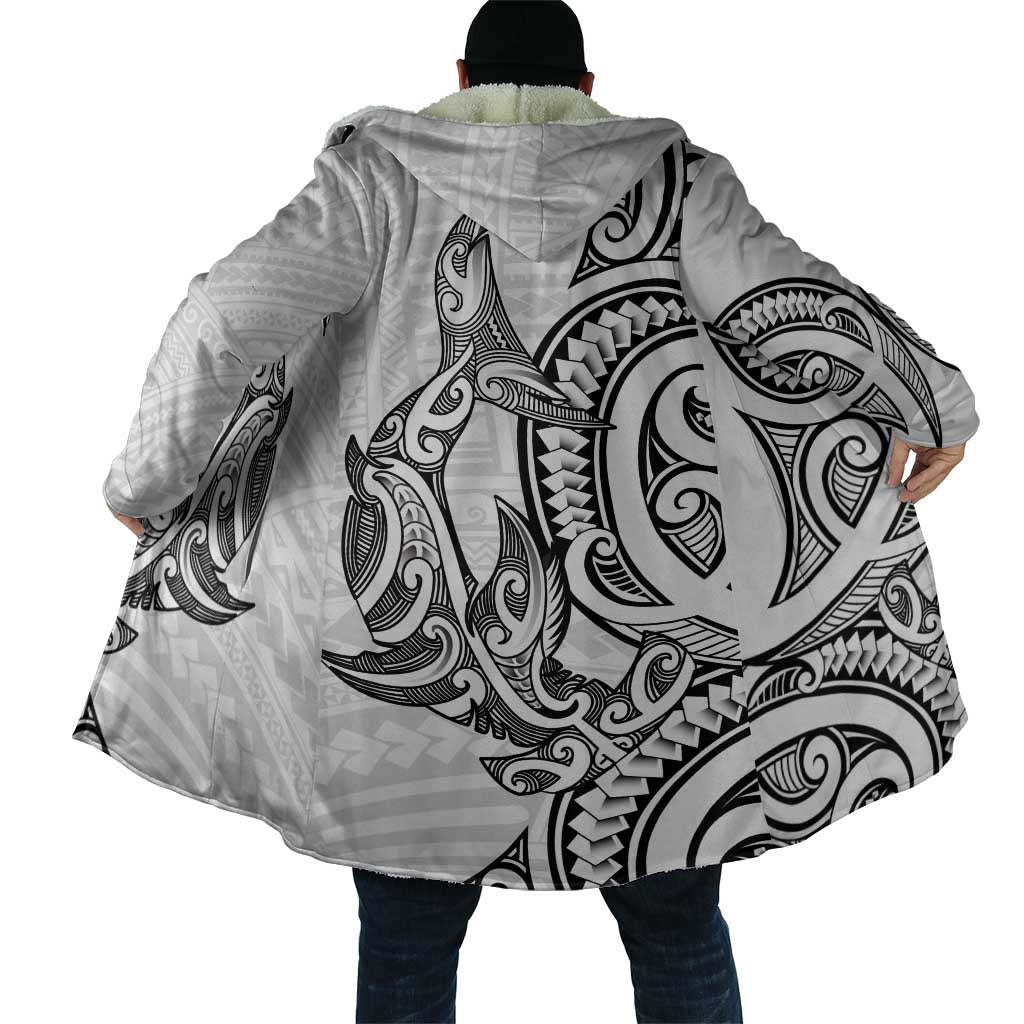 New Zealand Hammerhead Shark Cloak Maori Haehae Mangopare White - Polynesian Pride
