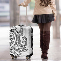 New Zealand Hammerhead Shark Luggage Cover Maori Haehae Mangopare White - Polynesian Pride