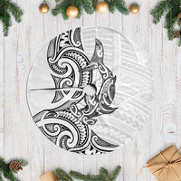 New Zealand Hammerhead Shark Tree Skirt Maori Haehae Mangopare White - Polynesian Pride