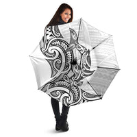 New Zealand Hammerhead Shark Umbrella Maori Haehae Mangopare White LT14 - Polynesian Pride