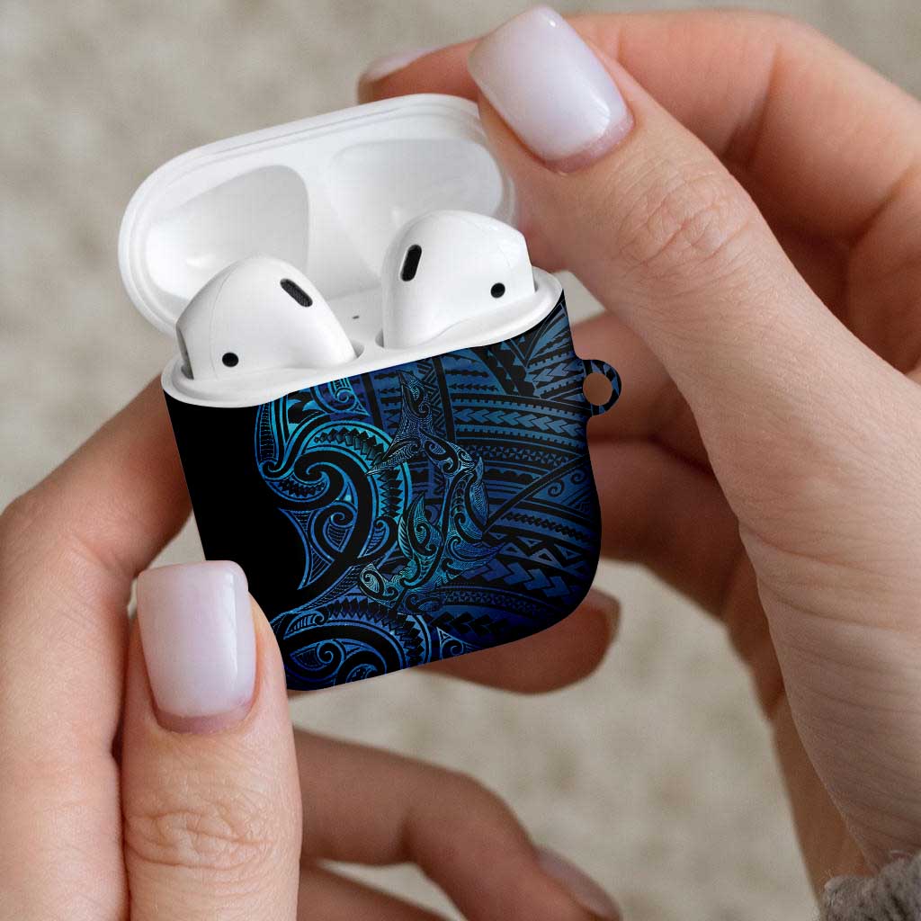 New Zealand Hammerhead Shark AirPods Case Maori Haehae Mangopare Galaxy - Polynesian Pride
