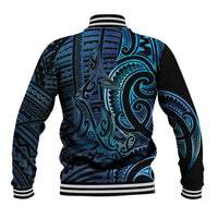 New Zealand Hammerhead Shark Baseball Jacket Maori Haehae Mangopare Galaxy - Polynesian Pride