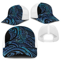 New Zealand Hammerhead Shark Baseball Net Cap Maori Haehae Mangopare Galaxy - Polynesian Pride