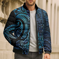 New Zealand Hammerhead Shark Bomber Puffer Jacket Maori Haehae Mangopare Galaxy - Polynesian Pride