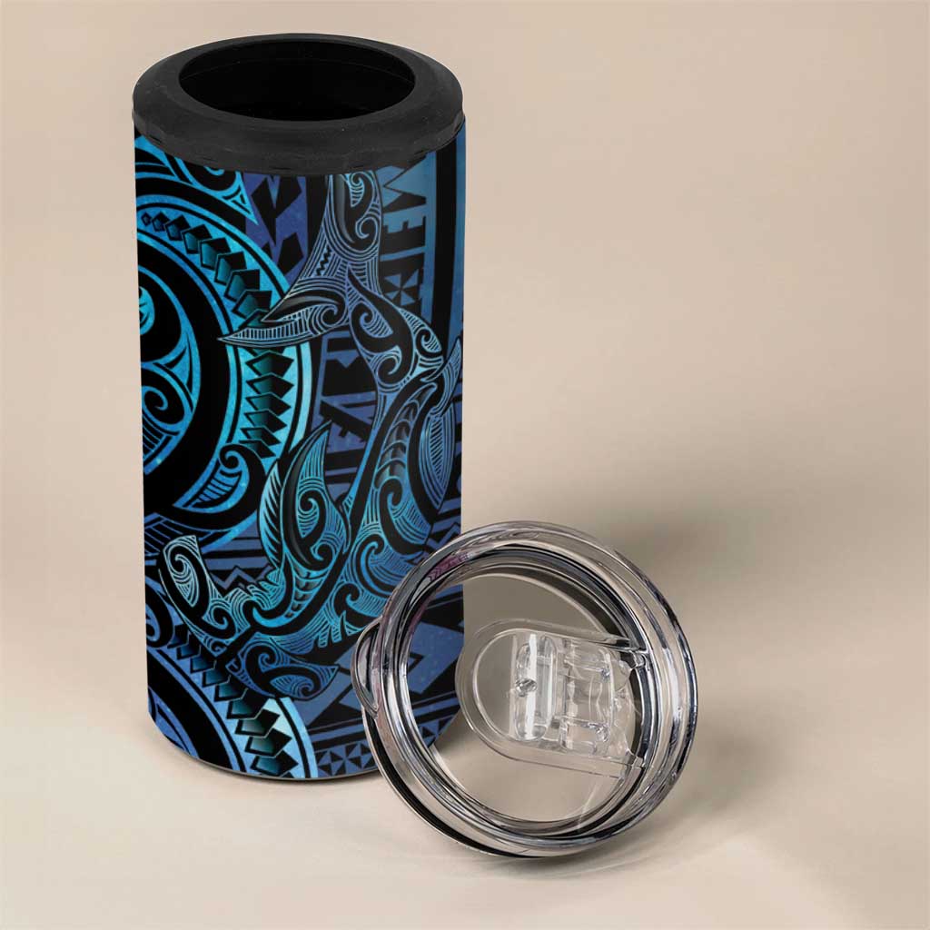 New Zealand Hammerhead Shark 4 in 1 Can Cooler Tumbler Maori Haehae Mangopare Galaxy - Polynesian Pride