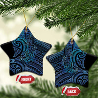 New Zealand Hammerhead Shark Ceramic Ornament Maori Haehae Mangopare Galaxy - Polynesian Pride