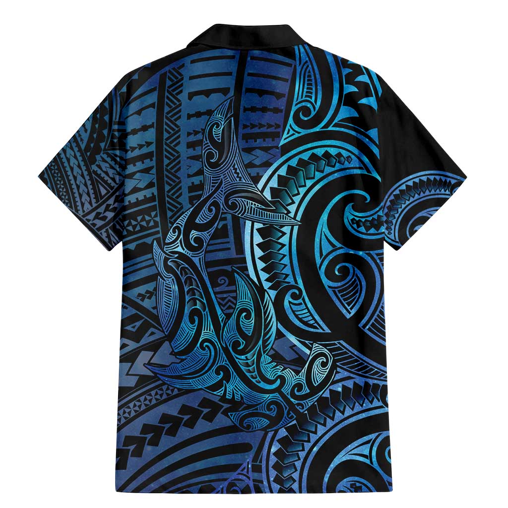 New Zealand Hammerhead Shark Family Matching Mermaid Dress and Hawaiian Shirt Maori Haehae Mangopare Galaxy LT14 - Polynesian Pride