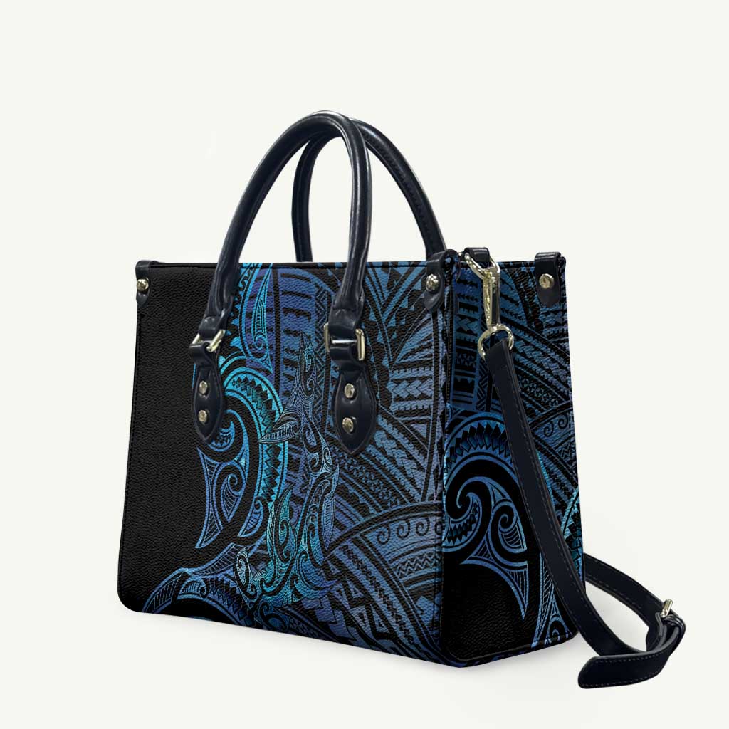 New Zealand Hammerhead Shark Leather Bag Maori Haehae Mangopare Galaxy - Polynesian Pride