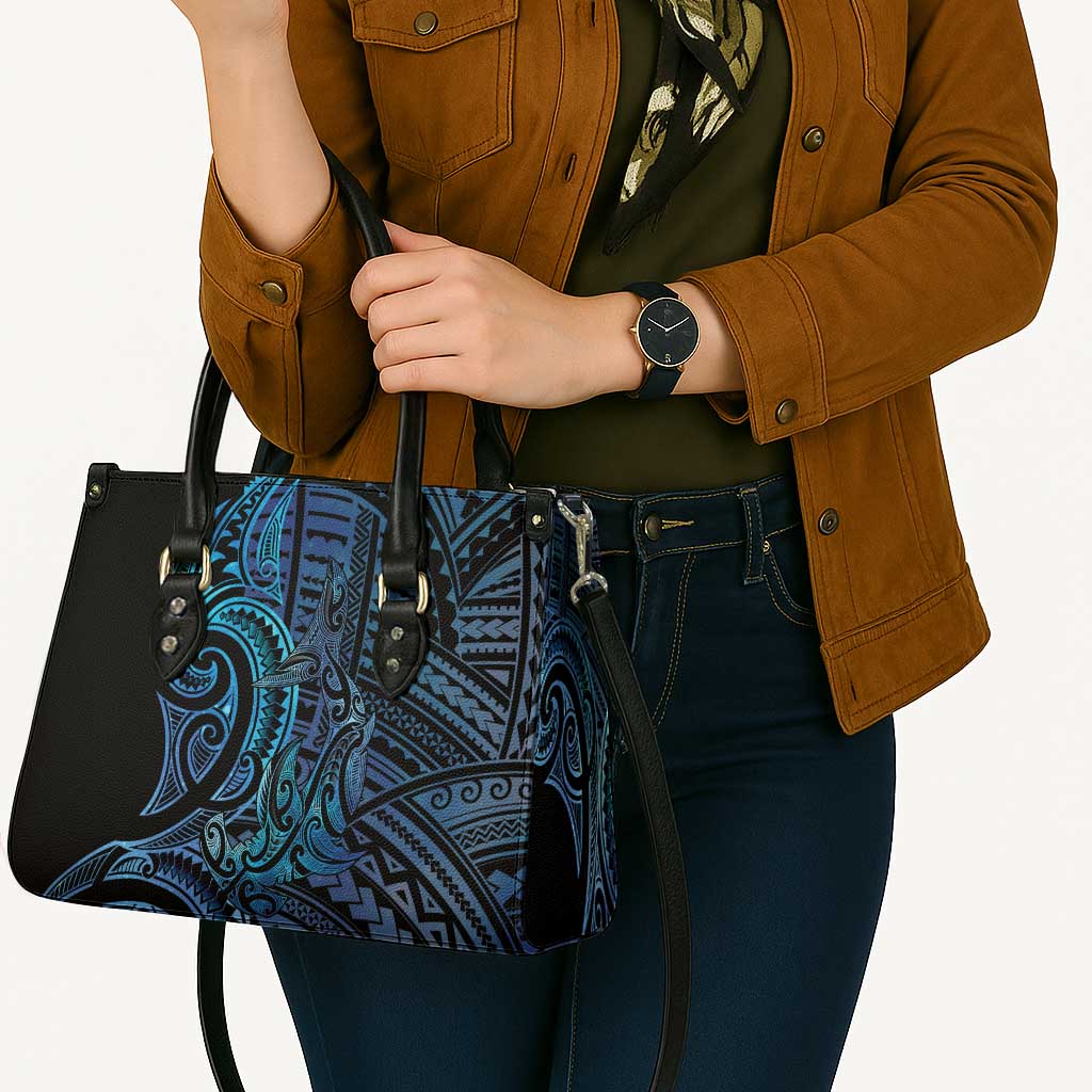 New Zealand Hammerhead Shark Leather Bag Maori Haehae Mangopare Galaxy - Polynesian Pride