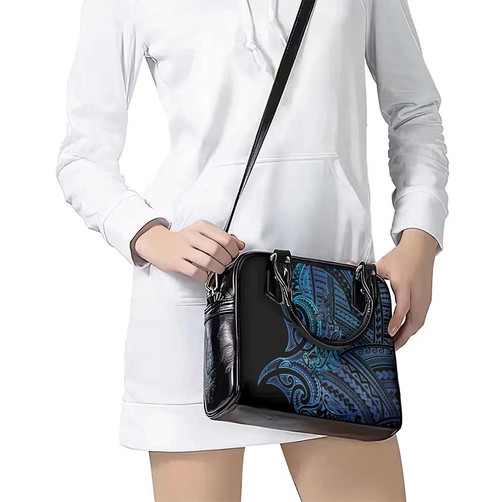 New Zealand Hammerhead Shark Shoulder Handbag Maori Haehae Mangopare Galaxy - Polynesian Pride