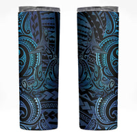 New Zealand Hammerhead Shark Skinny Tumbler Maori Haehae Mangopare Galaxy LT14 Blue - Polynesian Pride