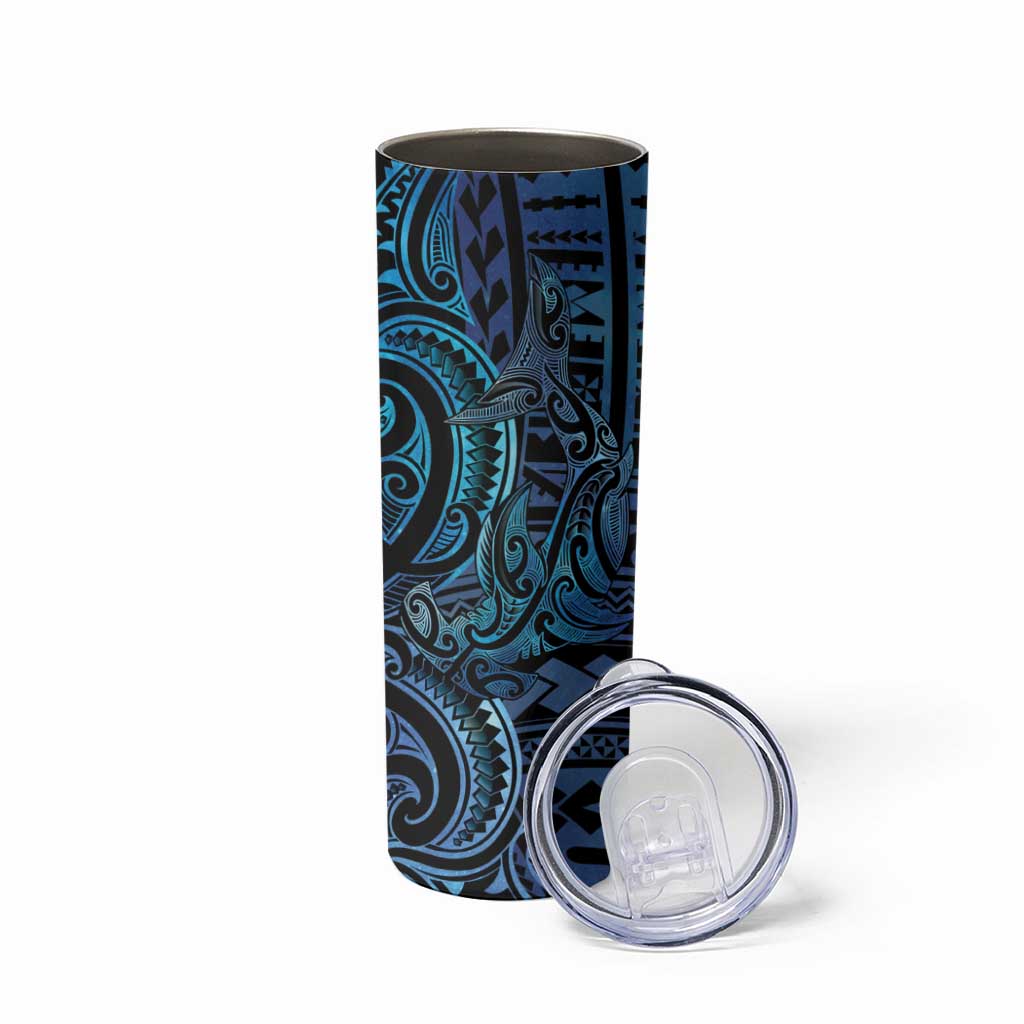 New Zealand Hammerhead Shark Skinny Tumbler Maori Haehae Mangopare Galaxy LT14 - Polynesian Pride