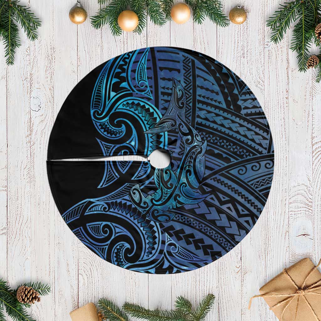 New Zealand Hammerhead Shark Tree Skirt Maori Haehae Mangopare Galaxy - Polynesian Pride