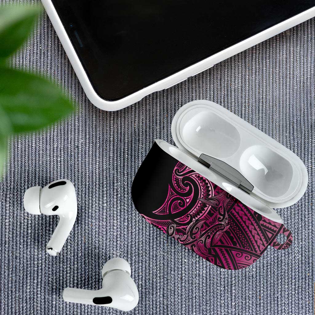 New Zealand Hammerhead Shark AirPods Case Maori Haehae Mangopare Pink - Polynesian Pride