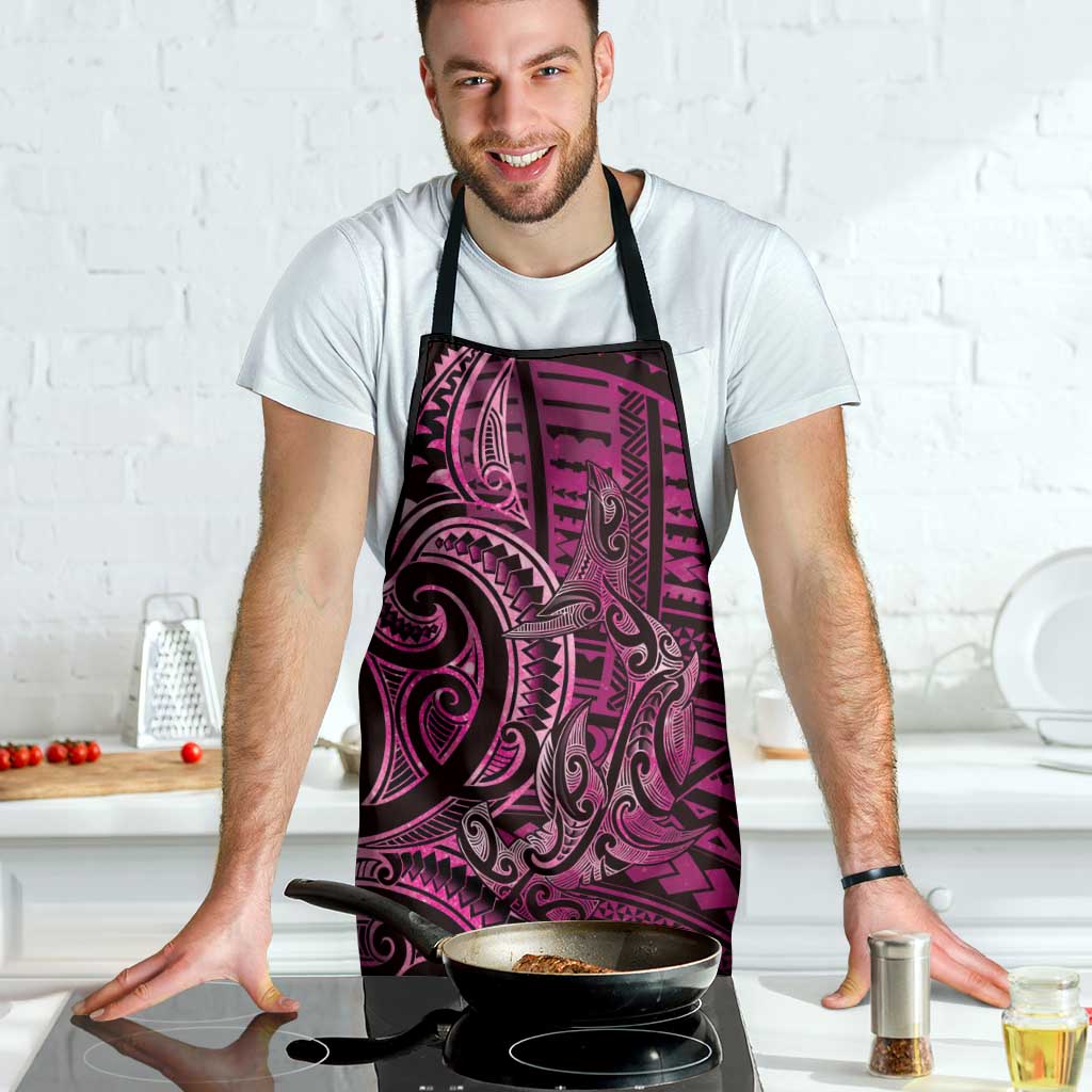 New Zealand Hammerhead Shark Apron Maori Haehae Mangopare Pink - Polynesian Pride