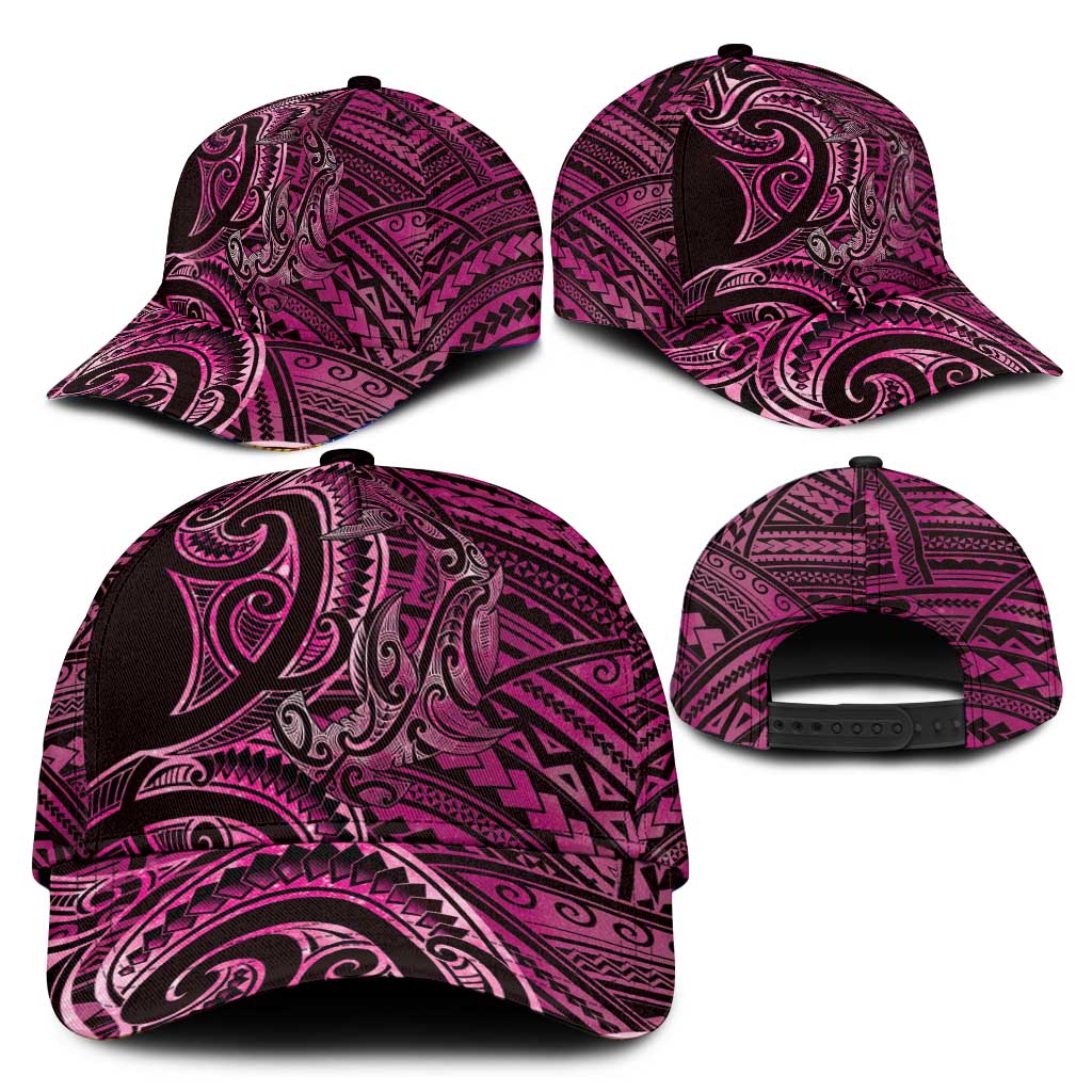 New Zealand Hammerhead Shark Classic Cap Maori Haehae Mangopare Pink - Polynesian Pride
