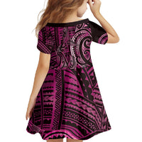 New Zealand Hammerhead Shark Family Matching Long Sleeve Bodycon Dress and Hawaiian Shirt Maori Haehae Mangopare Pink LT14 - Polynesian Pride