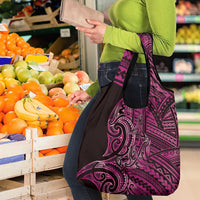 New Zealand Hammerhead Shark Grocery Bag Maori Haehae Mangopare Pink - Polynesian Pride