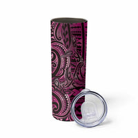 New Zealand Hammerhead Shark Skinny Tumbler Maori Haehae Mangopare Pink LT14 - Polynesian Pride