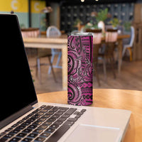 New Zealand Hammerhead Shark Skinny Tumbler Maori Haehae Mangopare Pink LT14 - Polynesian Pride