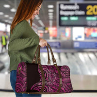 New Zealand Hammerhead Shark Travel Bag Maori Haehae Mangopare Pink - Polynesian Pride