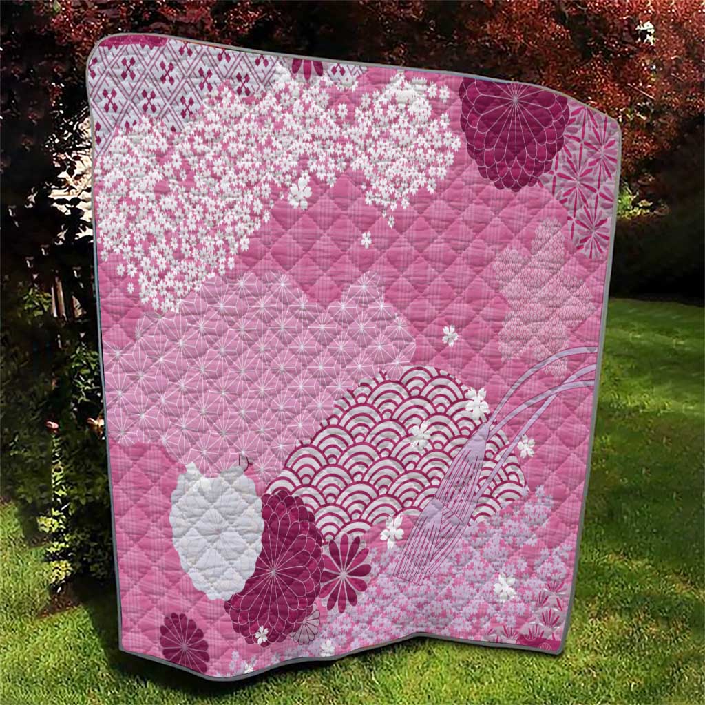 Pink Palaka Japanese Patterns Quilt Asanoha Seigaiha Sakura Motif LT14 - Polynesian Pride