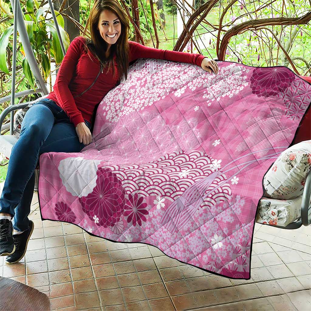 Pink Palaka Japanese Patterns Quilt Asanoha Seigaiha Sakura Motif LT14 - Polynesian Pride